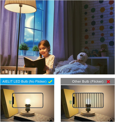 E12 Bulb, 2W(25-Watt 3000K, G15/G50 Dimmable Bulbs 3-Pack Globe Equivalent), Soft White LED Light for Pendant