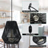 15ft Plug-in Pendant Light,Hanging Lights Fixture With Cord On/Off Switch,Black Handwoven Rattan Basket Shade Boho Lamp
