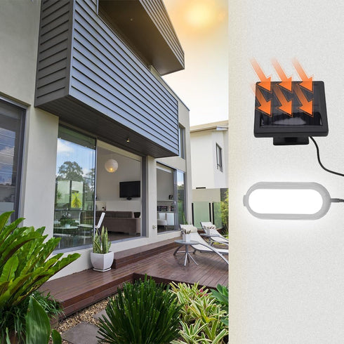 Tiiyee Solar Pendant Light, Solar Shed Light Outdoor Indoor Hanging Barn Lamp Wall Mounted Pull Cord Switch Waterproof