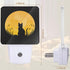 Cat Night Light,Cat Grass Field Full Moon Night Lights Plug into Wall LED Dusk to Dawn Light Sensors Indoor Home Decor
