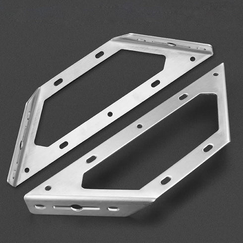 175x175mm 4 LIKERAINY Corner Braces Joints Right Angle Brackets Fastener Stainless Steel Plates Triangular Shape