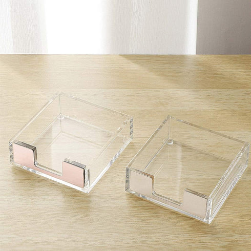 Clear Acrylic Sticky Note Holder, Memo Pad Dispenser Box, Message Pad Storage for Office, Home, School, Business Card