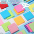 Fuutreo 100 Pad 10000 Sheet Sticky Notes Bulk, 3x3 Inch Lined Self Stick Note Pad, 10 Bright Colors for Student Teacher