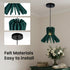 Room,Office(D13.7 xH10.2,Green) Acoustic Felt Pendant Light, Sound Absorbing Modern Hanging Lamp, Tool-Free Assembly