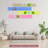 PATIKIL 8 Pack Felt Bulletin Board Bar Strip, Self Adhesive Wall Pin Bulletin Board with Push Pins for Home Office Decor