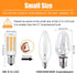 E12 Bulb 3W 25W C7 Bulbs 120V 3000K 5 Pack LED Equivalent to Replacement Frosted Type B Candelabra Base Warm White