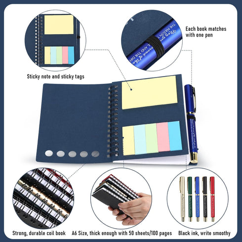 Jetec 25 Sets Team Employee Appreciation Gifts Bulk Office Business Inspirational Team Together Spiral Notebooks with