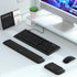 Set MEKASS Ergonomic Wrist Rest for Keyboard and Mouse, Soft Memory Foam Keyboard Wrist Rest with Non-Slip Silicone
