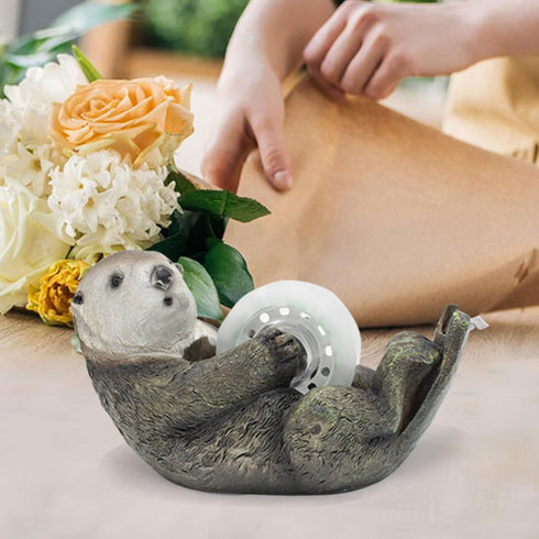 Otter Tape Dispenser | Cute Stationery Sets, Adhesive Roll Holder and Tape Cutter, Cute Gifts