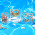 Aolowewin (3.0x3.0x0.8-inch) Taxidermy Crabs, Real Oceans Animals Specimen in Resin Preserved, Clear for Closer-Look