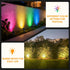 CoziTech 16 120V 2 Pack RGBW Multicolor Spotlight Outdoor: Color Changing Landscape Lighting with Remotes Plug