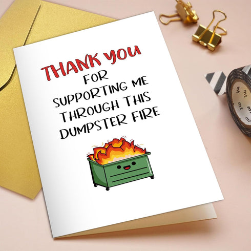 Qiliji Funny Thank You Card for Men Women, Appreciation Card for Coworker Boss Teacher Friend Doctor, Thank You