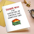 Qiliji Funny Thank You Card for Men Women, Appreciation Card for Coworker Boss Teacher Friend Doctor, Thank You
