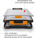 Dexas Clearview Clipcase Dry Erase Clipboard, 13.75 x 9.5 Inch, Orange
