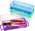 Nicunom 8 Pack Plastic Pencil Boxes, Large Capacity Pencil Case Boxes, Kids Pencil Case, Crayon Box with Snap-tight Lid