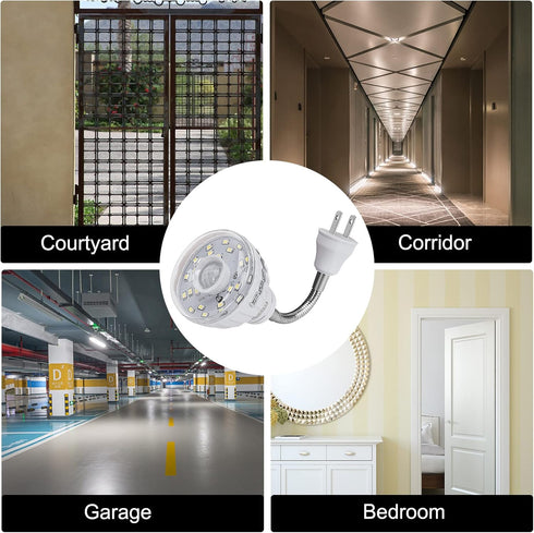 Smartlight,360 5W 2 Plug in Motion Sensor Night Light Indoor, PIR Infrared Motion-Activated LED Night Light for AC