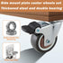 2 Inches Side Mount Caster Wheels Set of 16, Heavy-Duty Double Plate Rubber Locking Swivel Casters