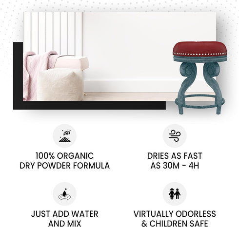 1 Real Milk Paint, Wood Paint for Furniture, Matte Paint for Cabinets, Walls, Brick, and Stone, Water Based Organic, No