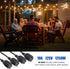 4 Outlet Power Cord, NEMA 5-15P to 5-15R 1 to 4 Y Splitter, 20 Inch Extension Cord Splitter