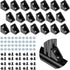 20Sets Black 2020 Series Aluminum Extrusion Profile Connector Set, 20Pcs Corner Brackets with T-Nuts