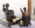 Desk Pen Toothbrush Pencil Pot Holder, Cute Resin Hedgehog Holder, Desktop Organizer Container for Office Desk