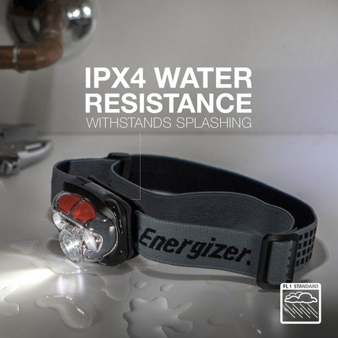 Energizer Pro400 LED Headlamp - Rugged IPX4 Water Resistant Head Light, Ultra Bright for Running, Camping, Outdoor,