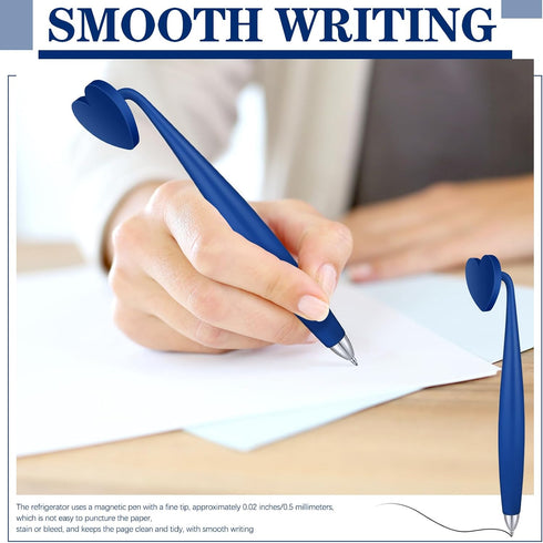 Glenmal 3 Pcs Funny Magnetic Pens, Wiggle Pen with Black Ink, Heart Pens for Fridge and Magnetic Surfaces, Office