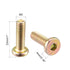 uxcell M6 x 20 mm Threaded Hex Socket Head Cap Screw Bolt - Bronze Tone (Pack of 10)