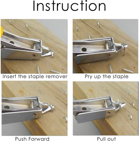 Heavy Duty Staple Remover for Upholstery, Industrial Tack Puller Tool for Home Improvement, Furniture, Carpet (3 in 1