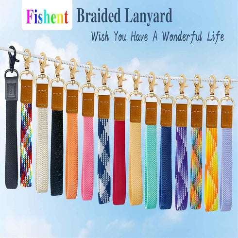 Stretchy Wristlet Keychain, Braided Cute Lanyards for Keys, Holder for Women Men, Wrist Strap for Car Keys Phone Wallet