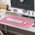Boutilon Pink,30"x14") Leather Desk Pad Protector,Non-Slip Mouse Pad,Laptop Desk Pad,Office Mouse Mat,Waterproof