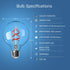 60 Bulb, Dimmable, G30 Bulb G3060/RGBW/FIL/AG Feit Electric Watt Equivalent Smart Filament Globe Spiral Filament WiFi