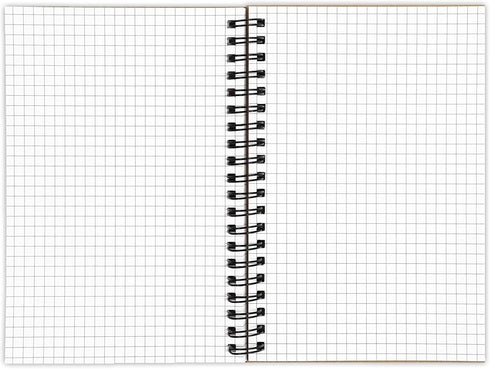 Spiral Bound Graph Paper Notebooks, 50 Sheets A5 Journal (5 x 7 In, 4 Pack)