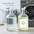 2 Pack 64 Oz Laundry Detergent Dispenser with Pump and Lid, Glass Bottles for Laundry Room Organization and Storage