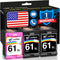 Cartlee 3 Pack Remanufactured 61XL High Yield Ink Cartridges for HP Deskjet 1000 1010 1050 1055 1510 1512 2000 2050