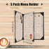8.5" 11" Pack 5 4 (5, 4 (8.5 11 inch)) Restaurant Menu Covers Holders x | of Synthetic Leather Triple Fold Panels View