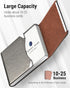 MaxGear Business Card Holder, PU Leather & Stainless Steel Case for Men or Women, RFID Blocking, Gray