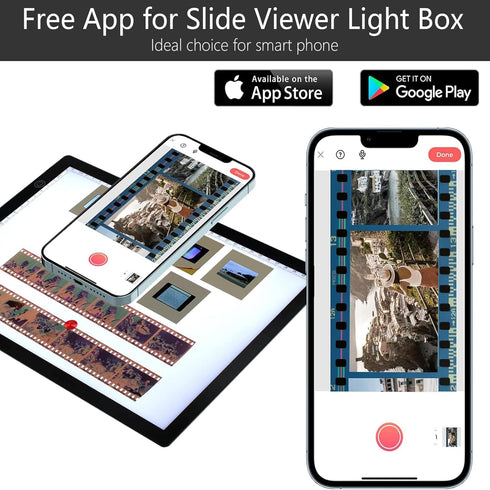 Slide Viewer Light Pad for Slides and Film Negative Scanning, A4 Size Magnetic Backlight with 3 Brightness Levels