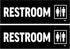 Rogue River Tactical 2 Pack Unisex Restroom Bathroom Door Sticker Set – Warning Sign, 9x3 Inch Vinyl Decal for Indoor