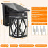 3 IP65 E26 Bulb Solar Porch Lights Outdoor, Dusk to Dawn & Motion Sensor Solar Wall Light with Lantern Shape, Modes