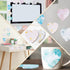 Teling 24 Pcs Valentine's Day Heart Shaped Sticky Notes Pad, Cute Fun Colorful Sticking Power Memo Pads