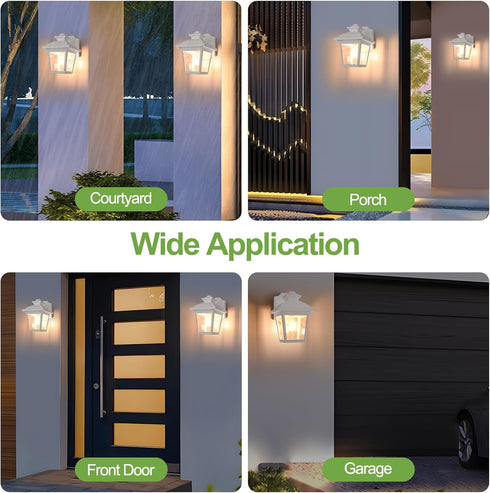 FDS746E26W (Bulb FUDESY Outdoor Wall Lantern, Exterior Waterproof Porch Light, Plastic Material Wall Sconce Light