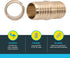 SharkBite 1-1/2 Inch Brass Crimp Coupling for PEX Pipe, PE-RT, UC0141