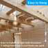 Simple Deluxe E26 12ft-White-1Pack Hanging Lantern Extension Cord Cable, Plug-in Pendant Light Socket with On/Off
