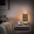 ALAZA Bedside Table Lamp for Bedroom Rainbow Starry Sky Moon Nightstand LED Light Lamps with USB Port Linen Fabric