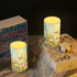 Butterfly Floral LED Lights Pillar Candles Color Changing LED Flameless Candles Multicolor Battery Operated Candles