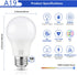 A19 LED Light Bulbs, 60 Watt Equivalent LED Bulbs, 6000K Cool White, 850LM, Non-Dimmable, E26 Base, 9W Bright White LED Bulbs, 4-Pack by Maylaywood