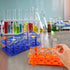 Lawei 6 Pack 28 Well Test Tube Rack: Detachable Plastic Stand for 10ml / 15ml / 50ml Tube, Blue and Orange
