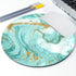 Marble Glitter Mousepad, Modern Desk Decor, Personalized Round Mousepad, Office Accessories