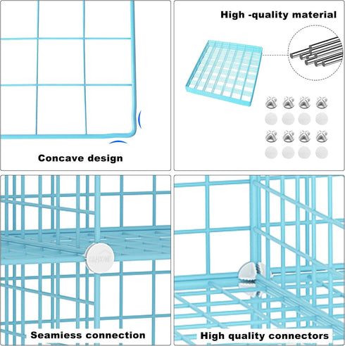 6 Closet 36.6L 12.4W 36.6H, UWCS3006B C&AHOME Wire Cube Storage, - Cube Organizer Metal C Grids, Modular Shelves Units